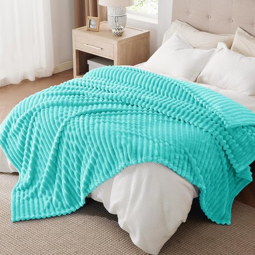 Bedsure GentleSoft Blue Full Blanket - Cozy Fleece Throw for Couch, Perfect Birthday Gift for Women, 84x90 Inches