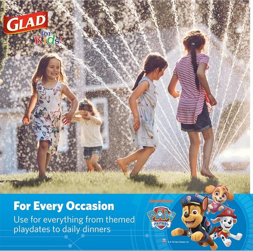 Glad for Kids Paw Patrol Paper Plates - Heavy-Duty Soak Proof | 8.5 Inch, 20 Count, Blue Design for Parties & Everyday Use