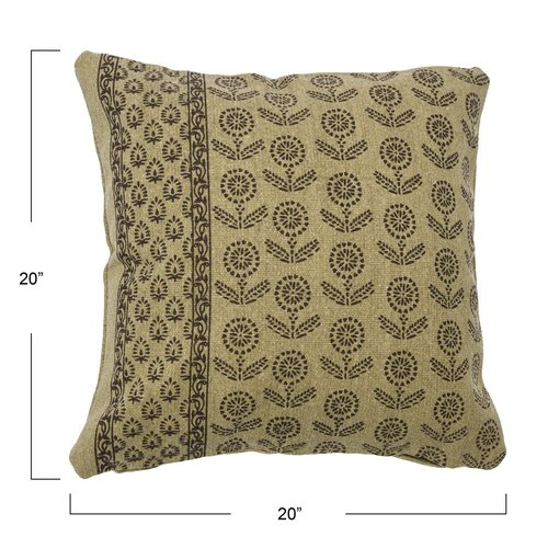 Creative Co-Op 20" Square Floral Fields Pillow Cover