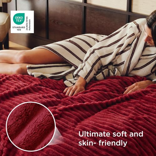 Bedsure GentleSoft Scarlet Sage Full Blanket - Cozy Soft Throw for Women | Large 84x90 Inches