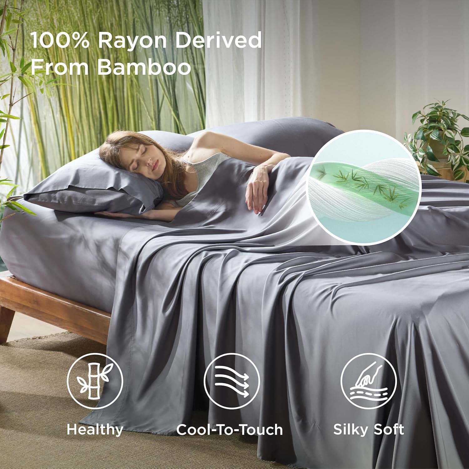 Skiennix Cooling Sheets - Free Rayon Blend Sheets With Purchase | Soft, Breathable Comfort