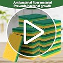 12 Pack Non-Scratch Kitchen Cleaning Sponges for Dishes