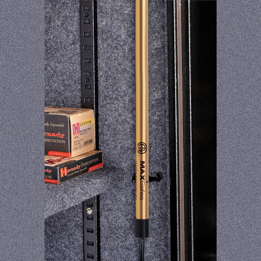 MAXSafes Gun Safe Dehumidifier Rod, Dry Rod - Easy Installation Plug-in Electric Dehumidifier Eliminates Moisture for Gun Safes & Cabinets, ETL Approved (18in)