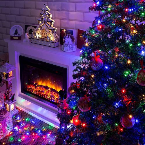 Dazzle Bright Christmas String Lights - 100 LED 33 FT Waterproof Fairy Lights | 8 Modes for Indoor & Outdoor Holiday Decor