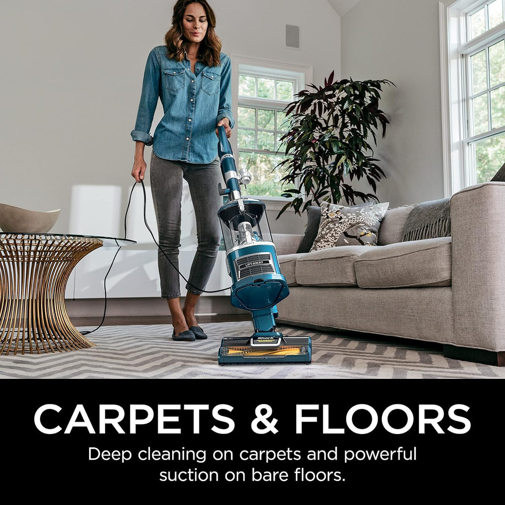 Shark Navigator Lift-Away Vacuum - Self-Cleaning Brushroll & HEPA Filter | Ideal for Pets, Teal, ZU503AMZ