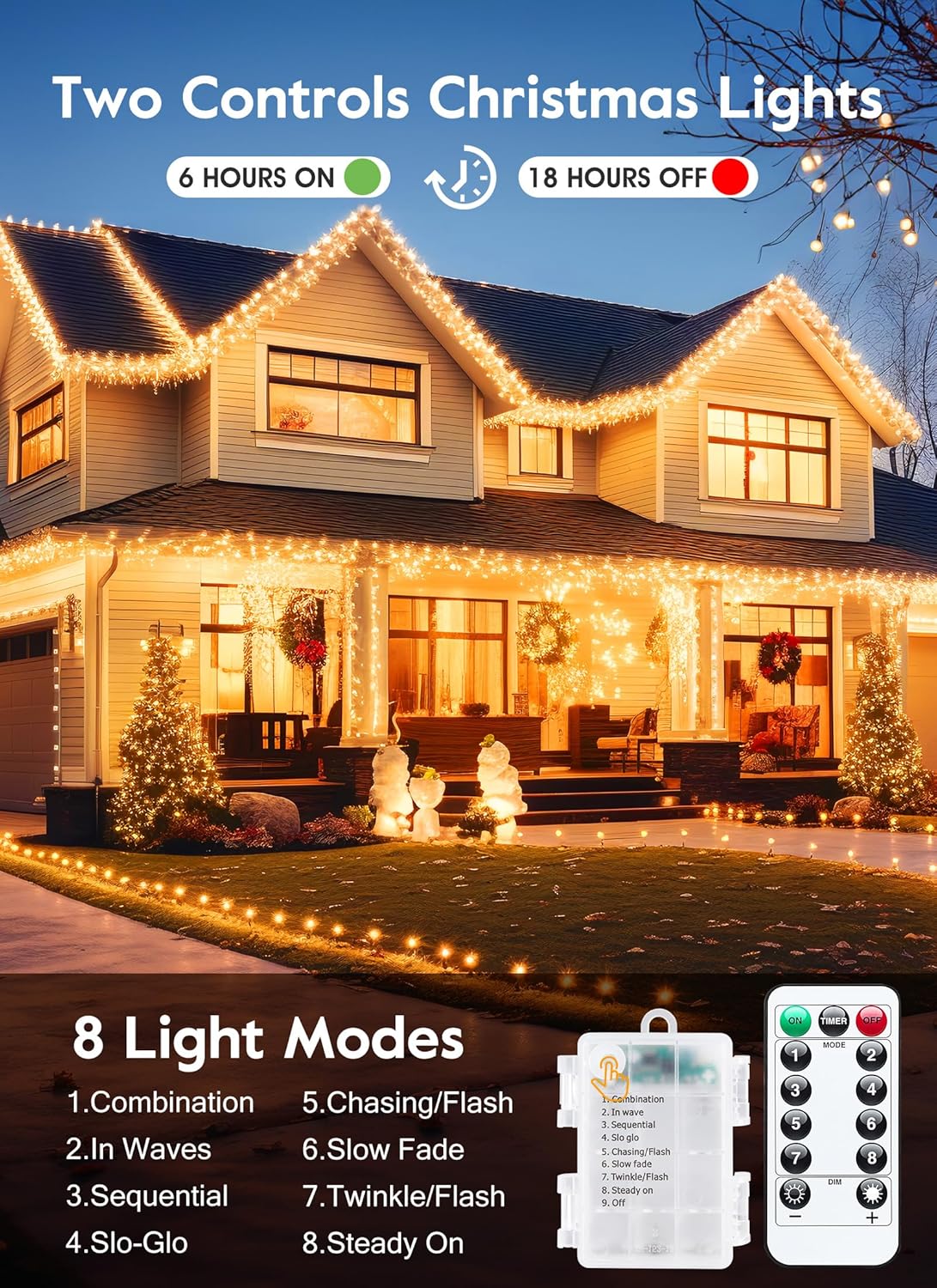 Skiennix Fairy Lights - 5Ft Battery Operated Twinkle Lights with Remote | 60 LEDs Copper Wire for Indoor/Outdoor Decor
