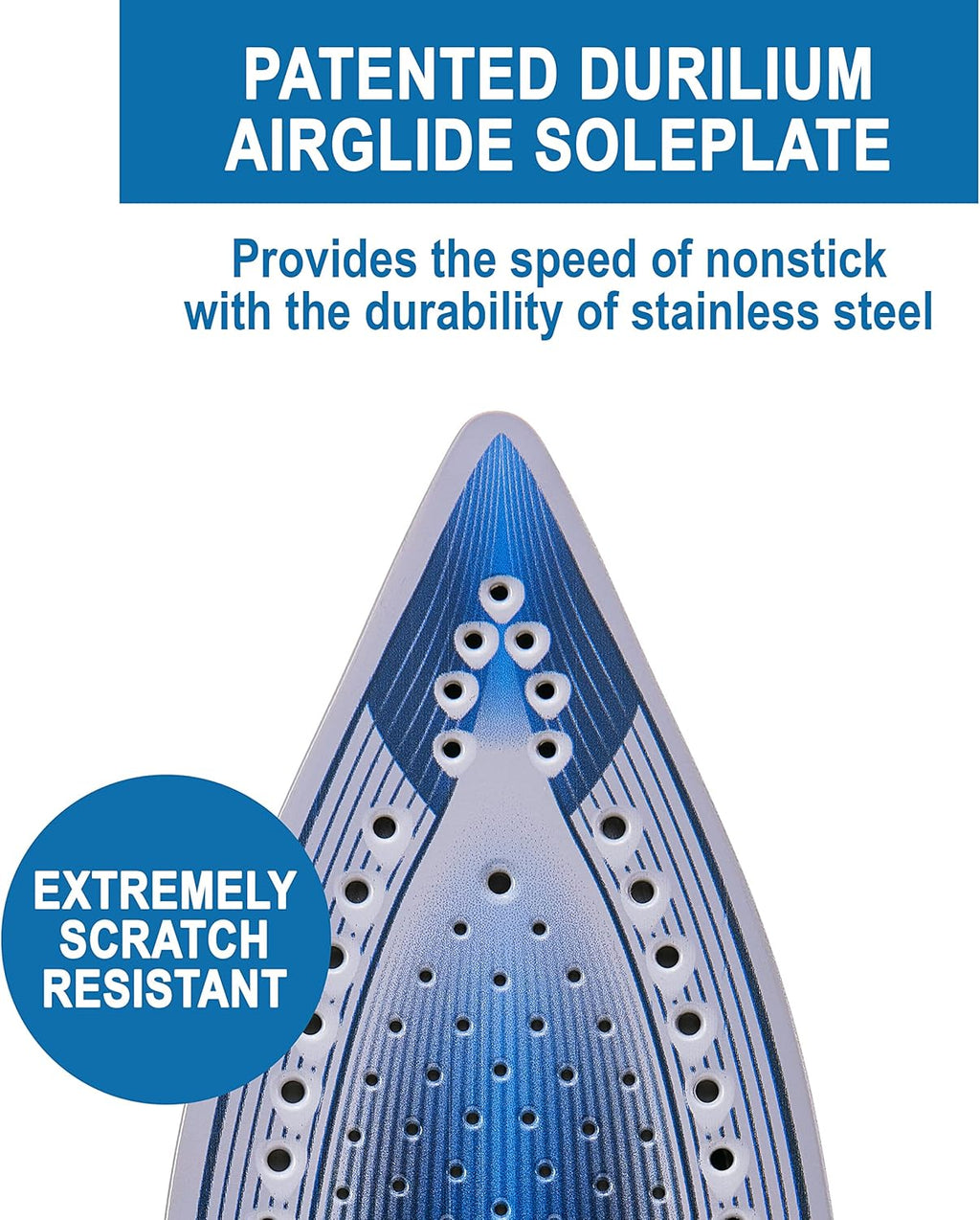 T-Fal Ultraglide Steam Iron - 1800 Watts with Durilium Soleplate, Precision Tip & Auto-Off Feature