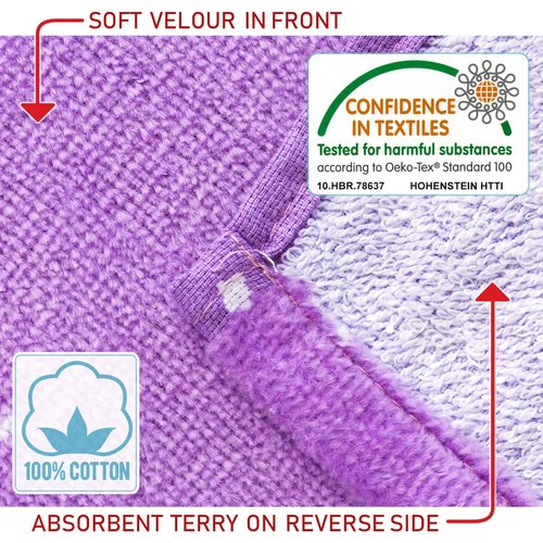 Softerry Rainbow Unicorn Velour Beach Towel for Kids 28in x 55in 100% Cotton (1 Towel 28" x 55", Pink)