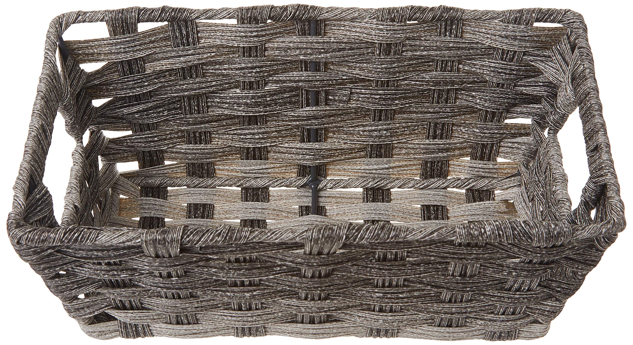 Whitmor Gray Wash Split Rattique Small Shelf Tote