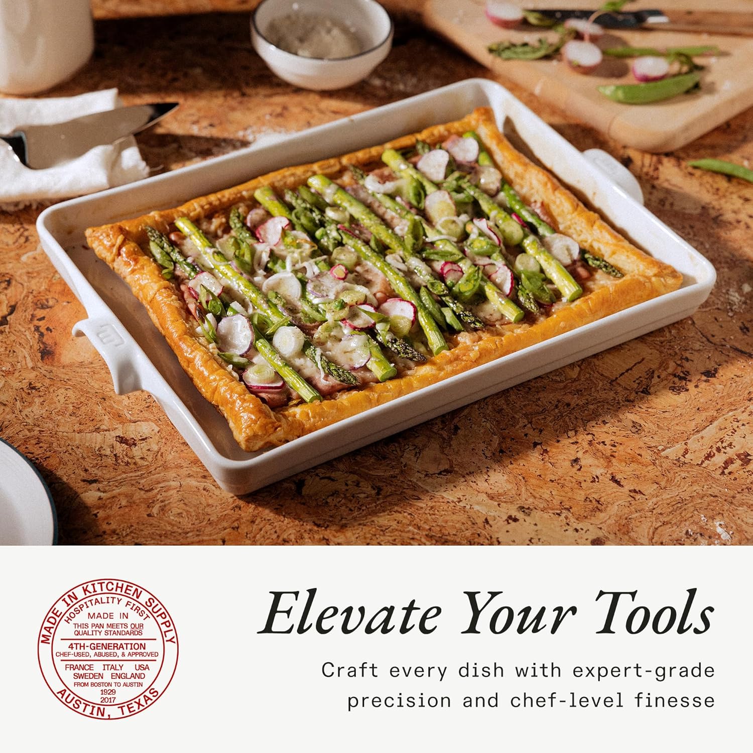 Made In Cookware - Baking Slab | Pure French Porcelain | Crafted in France | Elegant White Finish