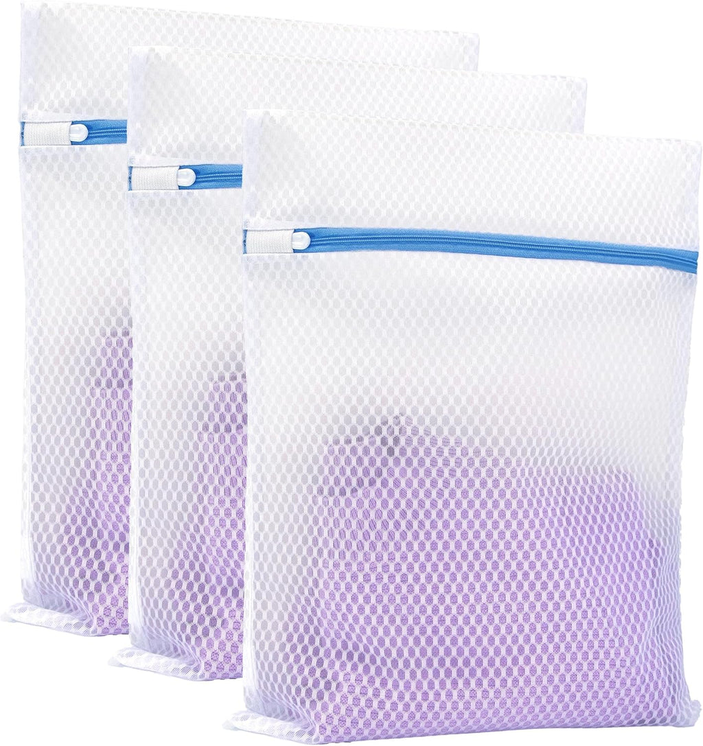**ELYN Mesh Laundry Bags - Ultra Durable Honeycomb Mesh for Delicates | 3 Pack Medium (12” x 16”)**