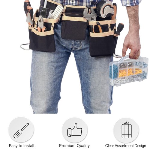 KURUI 510-Piece Wall Hanging Kit - Versatile Picture Hangers with Anchors & Screws for Art & Frames