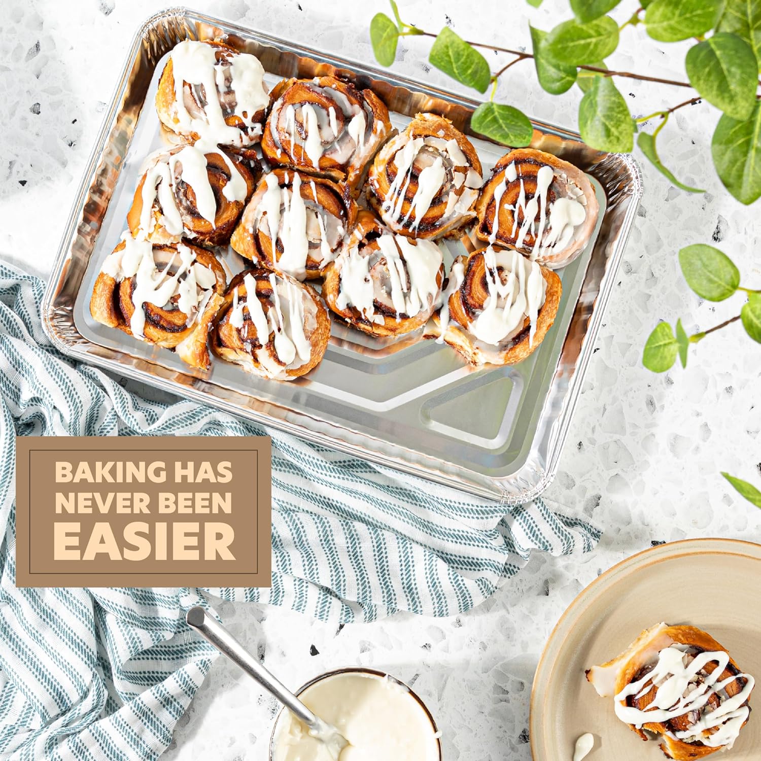 PlasticPro Aluminum Cookie Sheets - Heavy Duty Disposable Baking Pans, 9'' x 13'', 20 Pack