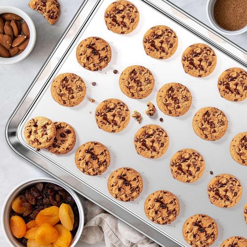 Homikit Baking Sheet Set - 2 Pack 18” x 13” Stainless Steel Cookie Pans | Heavy Duty, Nonstick & Dishwasher Safe