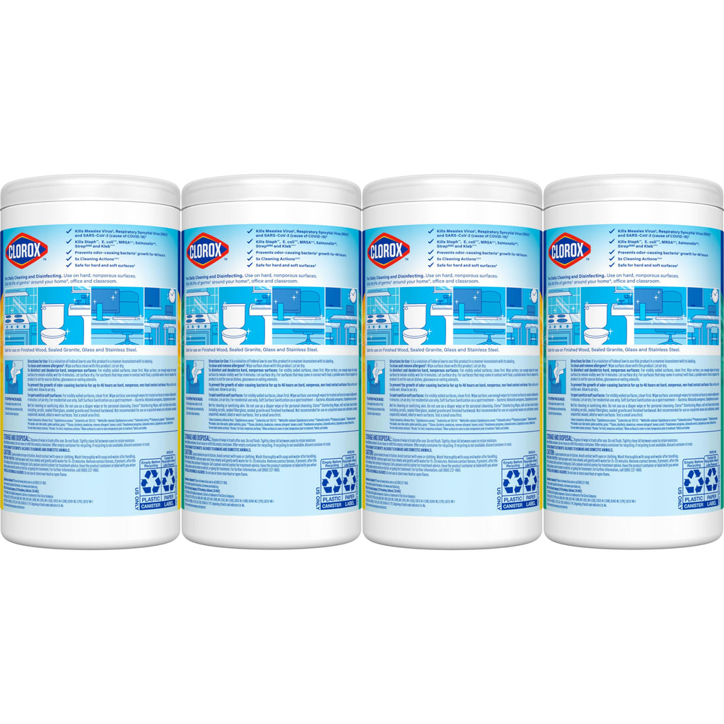 Clorox Disinfecting Wipes Variety Pack, Bleach-Free, Kills 99.9% of Germs and Viruses Including COVID-19, 75 Count, Pack of 4