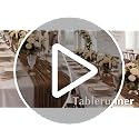 Brown Cheesecloth Table Runner 21x120 Inch - 10ft Reusable Polyester for Weddings & Events