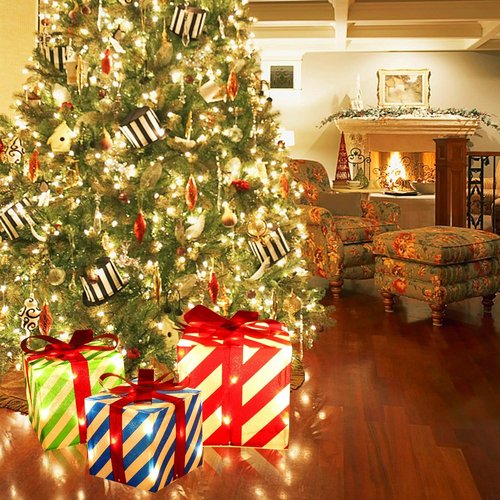 Juegoal Christmas Lighted Gift Box Set - Pre-Lit 45 LED Holiday Decorations | Indoor/Outdoor Red, Green & Blue