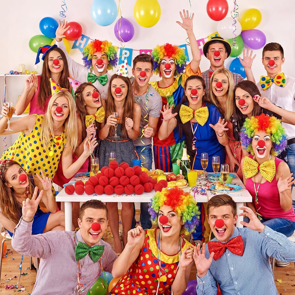 Vinsot Red Circus Clown Noses - 200 Pcs Foam Costume Accessory for Carnival & Halloween