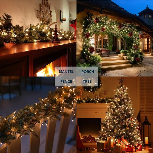 Joiedomi Clear Christmas String Lights - 100 Count Mini White Fairy Lights | 19.4 FT Indoor/Outdoor Decor for Holiday Parties & Weddings