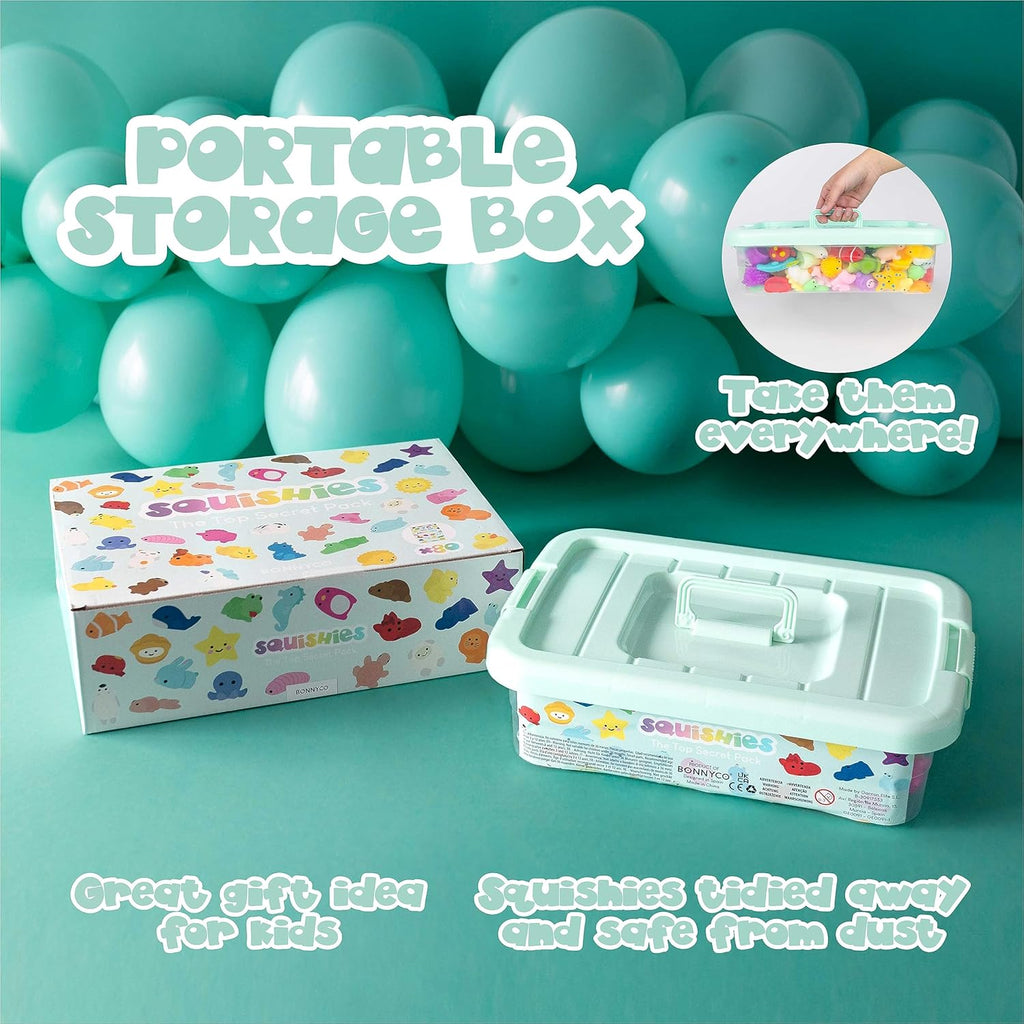 BONNYCO Mochi Squishy Toys - Bulk Pack of 80 for Kids' Party Favors | Perfect Goodie Bag Stuffers