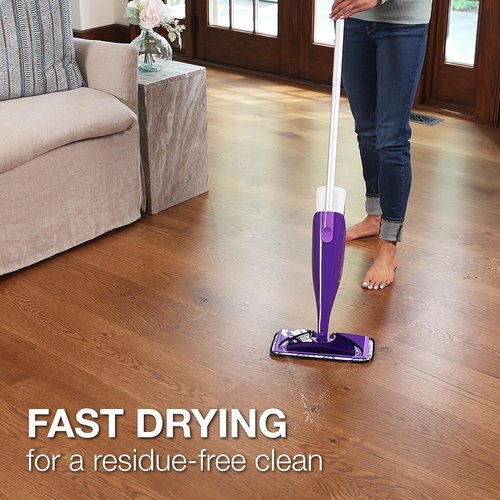 Bona Hardwood Floor Cleaner - 64 Fl Oz Bottle with Refill for Swiffer WETJET | Effective Wood Floor Care