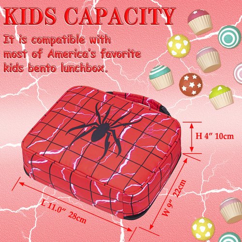 FunnyGifts Small Lunch Bag with Snack Bag for Kids Boys Girls Insulated Lunch Box for School Work Pinic For Back to School Reusable Freezable Small Cooler Bag for Elementary Kindergarten Primary