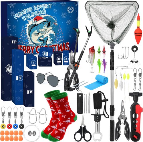 **Fishing Advent Calendar 2025 - 24 Days of Surprise Gifts for Men & Teens | Fishing Tools & Lures**