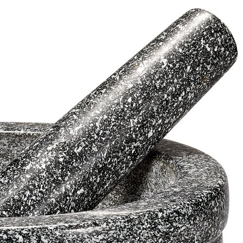 Cilio Herb Grinder & Stone Crusher Bowl - 5 in. x 6.75 in., Granite Unfinished - Stone Grinder & Herb Crusher