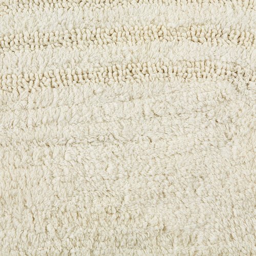 DII Crochet Collection Reversible Bath Mat, Small Oval, 17x24, Off-White