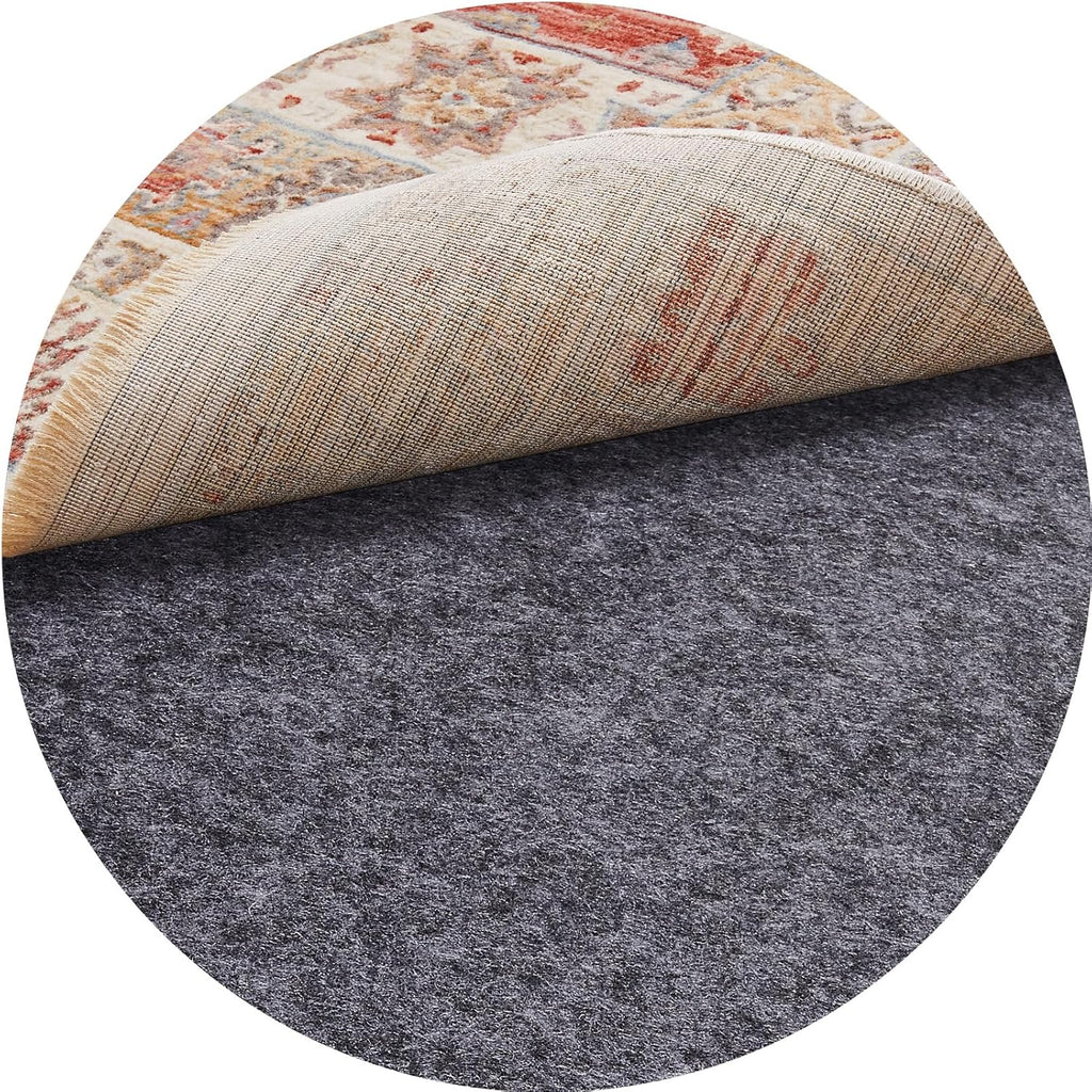 Veken Non-Slip Rug Pad - 6 Ft Cushioned Gripper with Felt & Silicone Backing for Hardwood Floors