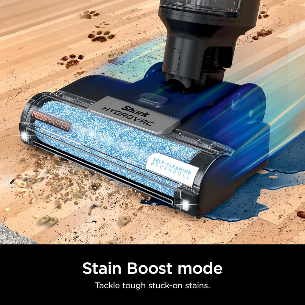 Shark HydroVac MessMaster Cordless Wet Dry Vacuum Cleaner - 3-in-1 Self-Cleaning System, Lightweight & Powerful Suction for Hard Floors & Area Rugs, Rose Gold