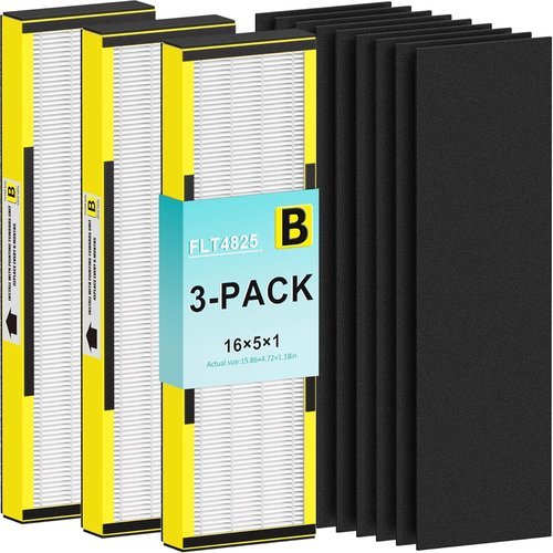 Guardian Technologies FLT4825 HEPA Filter B - 3 True HEPA & 9 Carbon Filters for AC4825E, AC4300, AC4900, AC4850