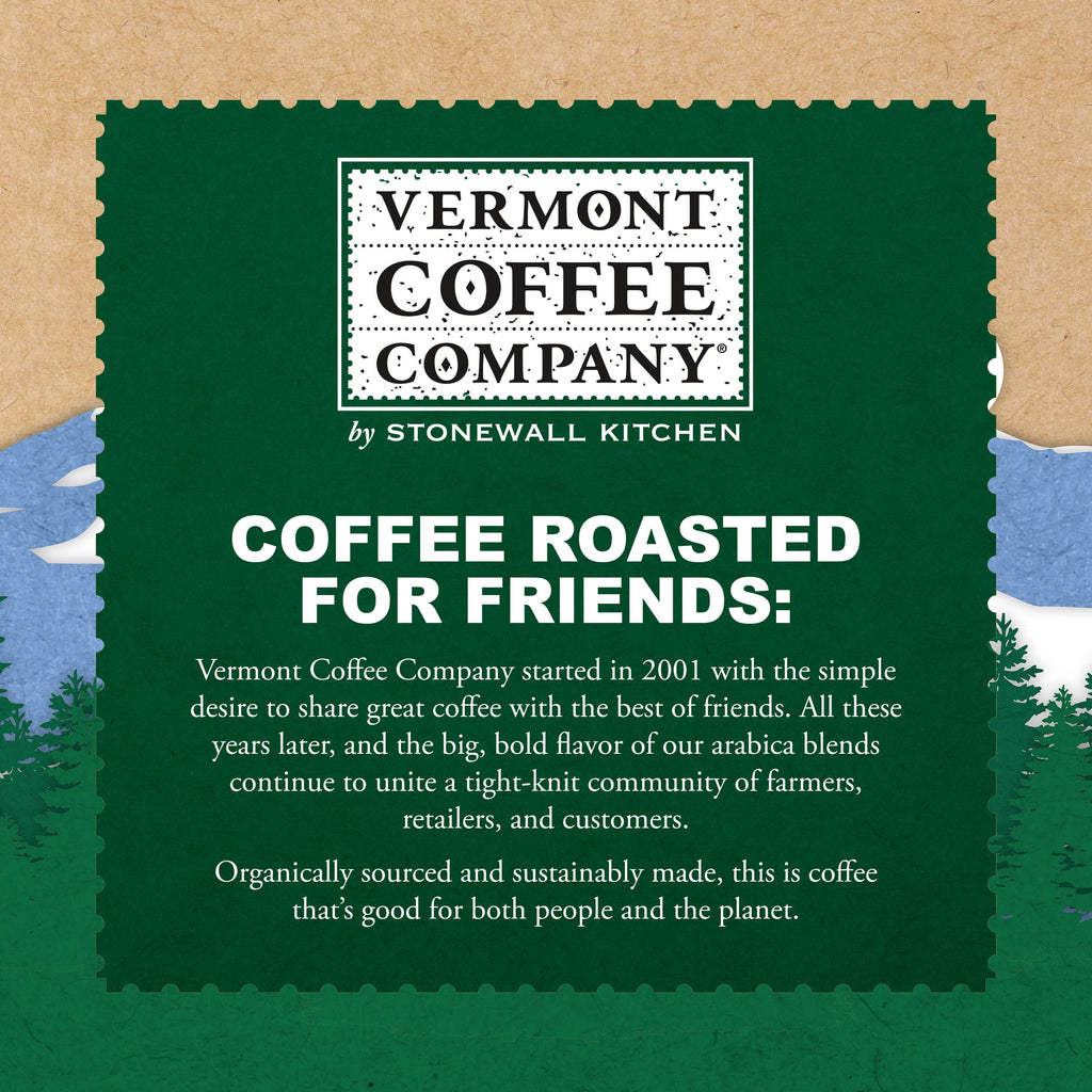 Vermont Coffee Company, Organic Dark Roast Coffee Pods, Single-Serve, Compostable Pods, 10CT, Made in the USA
