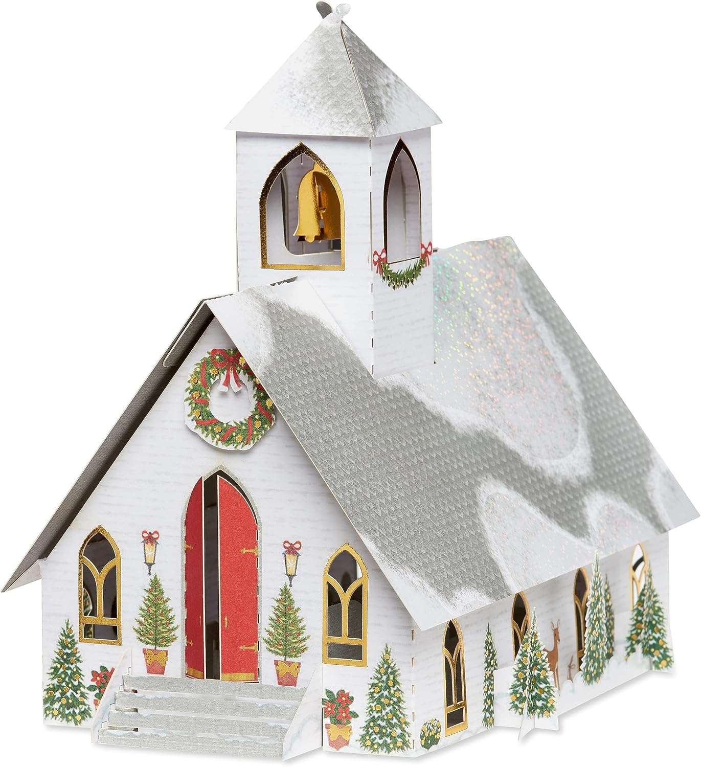 American Greetings Christmas Decoration - Magic Moments Church Design for Holiday Cheer