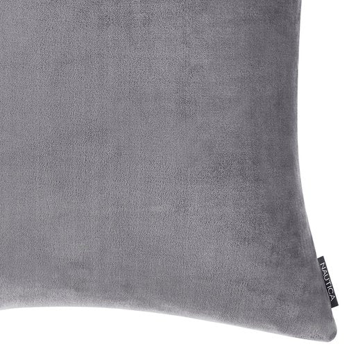 Nautica - Euro Sham, Soft Fleece Bedding with Zipper Closure, Stylish Bedding Set for Bed or Couch (Plush Euro Grey, 26" x 26")