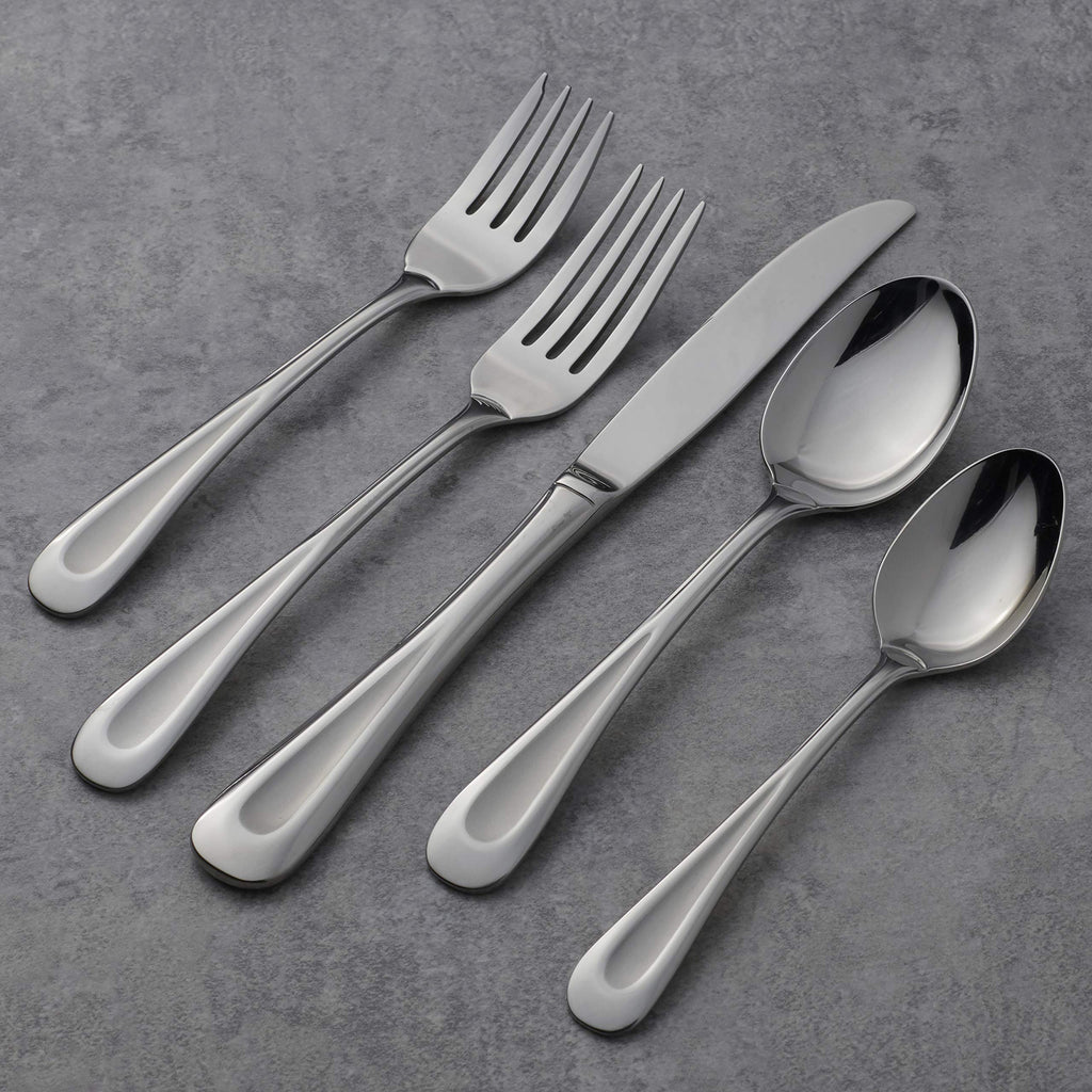 Oneida Satin Sand Dune Flatware, 45 Piece, Multi & Satin Sand Dune Everyday Flatware Teaspoons, Set of 4