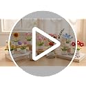 Crochet Tulip Bouquet Set - 4 Handmade Spring Flower Arrangements with Vase - 7 Inch