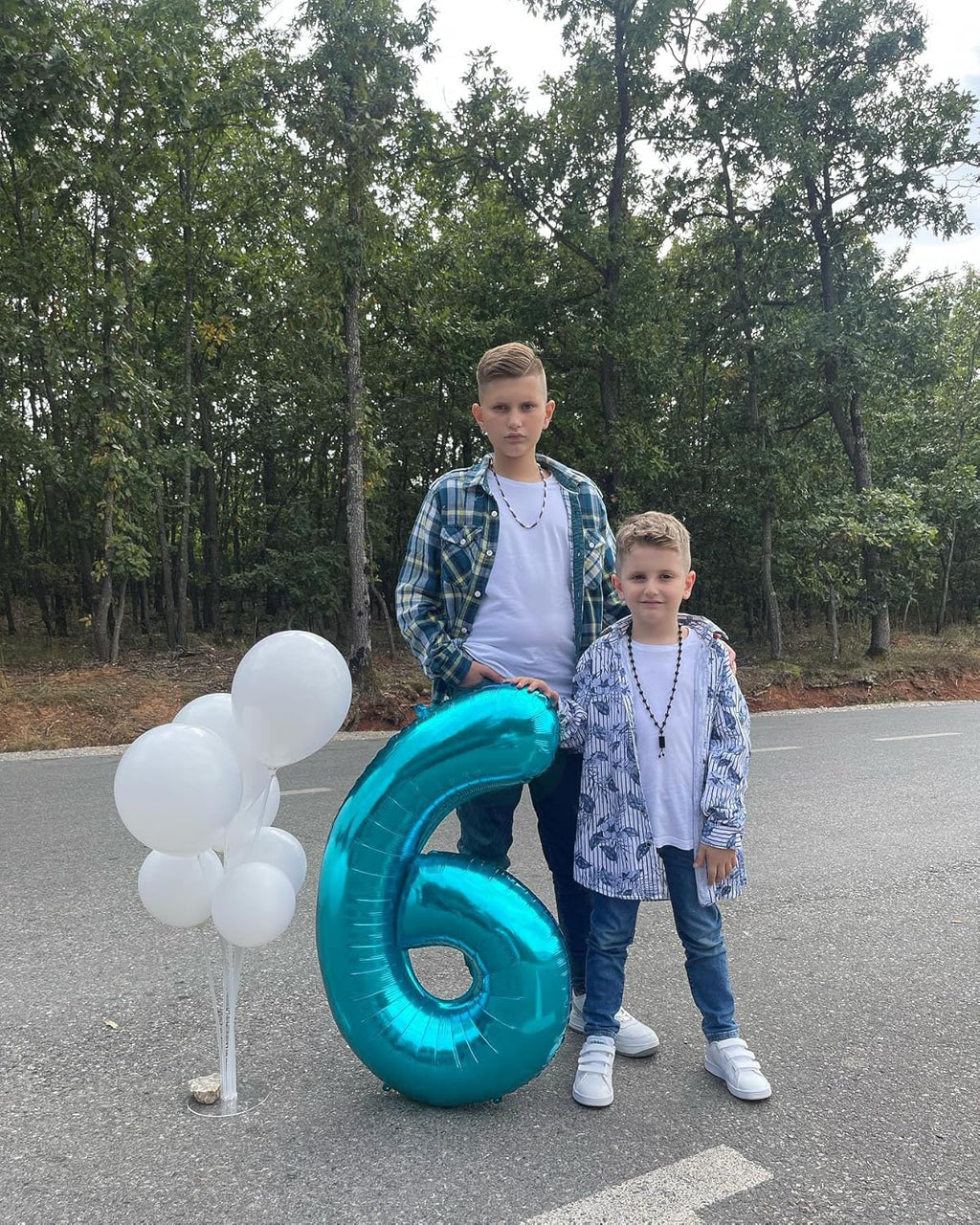 Skiennix 40-Inch Blue Number 6 Balloon - Perfect for Birthday Decorations & Party Supplies