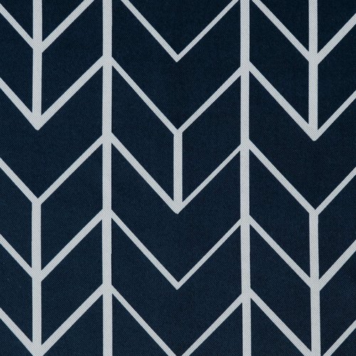 Sun Zero Kenwood Chevron Blackout Grommet Curtain Panel, 40" x 84", Navy Blue