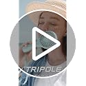 TriPole Portable Mini Handheld Fan - Rechargeable Personal Fan, Blue