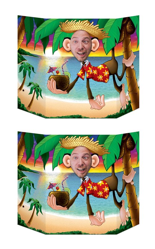 Beistle Luau Monkey Photo Prop Pack of 2