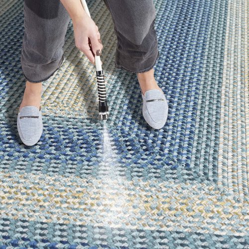SAFAVIEH Washable Rug Outdoor Braided Collection - 2' x 3', Navy & Grey, Handmade & Reversible, Non-Shedding & Easy to Clean, Ideal for Entryway, Patio, Kitchen, Mudroom, Front Door (BRD311N)