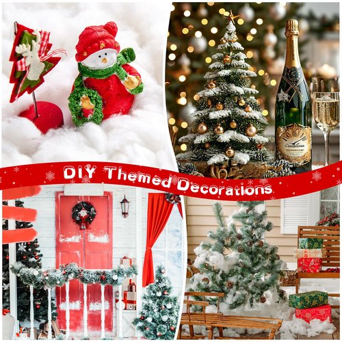 Fake Snow 1040g/36.7oz Fluffy Artificial Snow for DIY Mantle Table Village Nativity Displays,Soft Cotton Fake Snow Clouds for Winter Christmas New Year Wedding Birthday Valentines Party Decoration