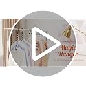 HOUSE DAY Black Space Saving Hangers Organizer - 12 Pack