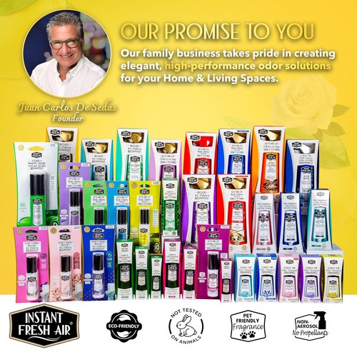 Instant Fresh Air Seconda Premium Toilet Spray - Bathroom Air Freshener & Toilet Bowl Odor Eliminator - For Home, Business, School - Bathroom Deodorizer - Long Lasting Citrus Fragrance - 10.1 fl oz.