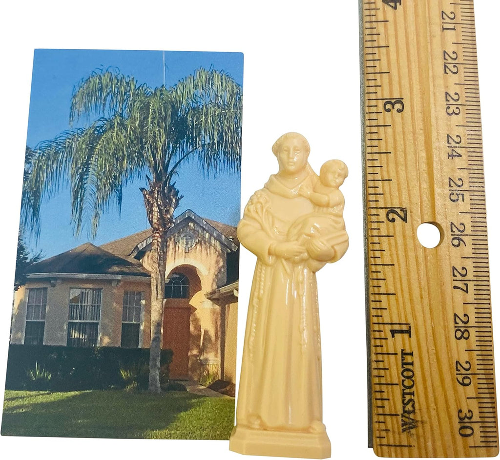 Westmon Works Saint Anthony Home Finding Kit - Mini Statue with Prayer Card for House Buyers