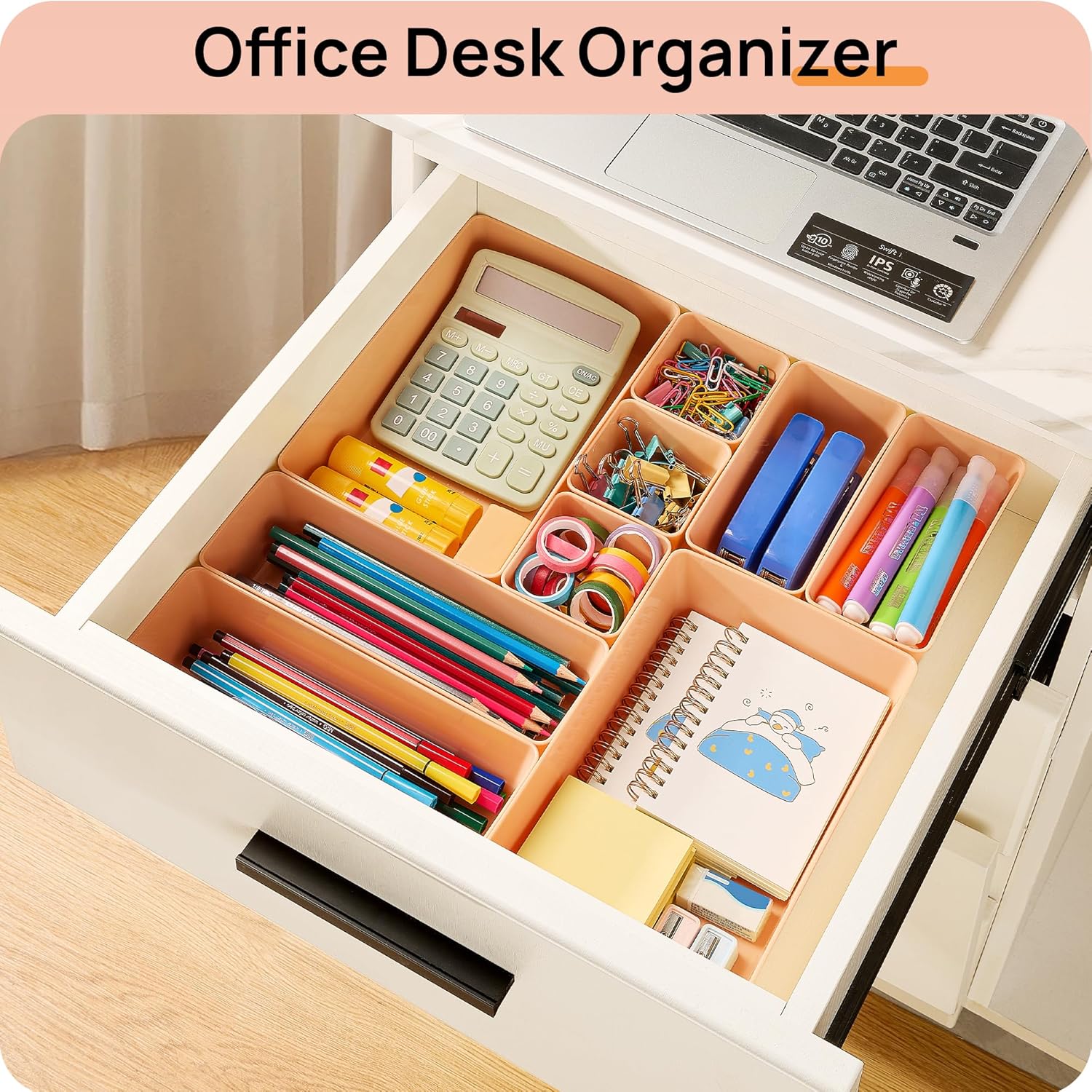 Vtopmart 25 PCS Plastic Drawer Organizers - Versatile Bathroom & Vanity Storage Trays for Makeup, Kitchen & Office