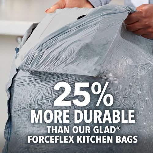 Glad ForceFlex MaxStrength Tall Kitchen Trash Bags - 13 Gallon, Fresh Clean Scent with Febreze, 34 Count