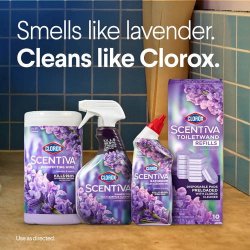 Clorox Scentiva ToiletWand Refills, Lavender and Jasmine, 20 Count