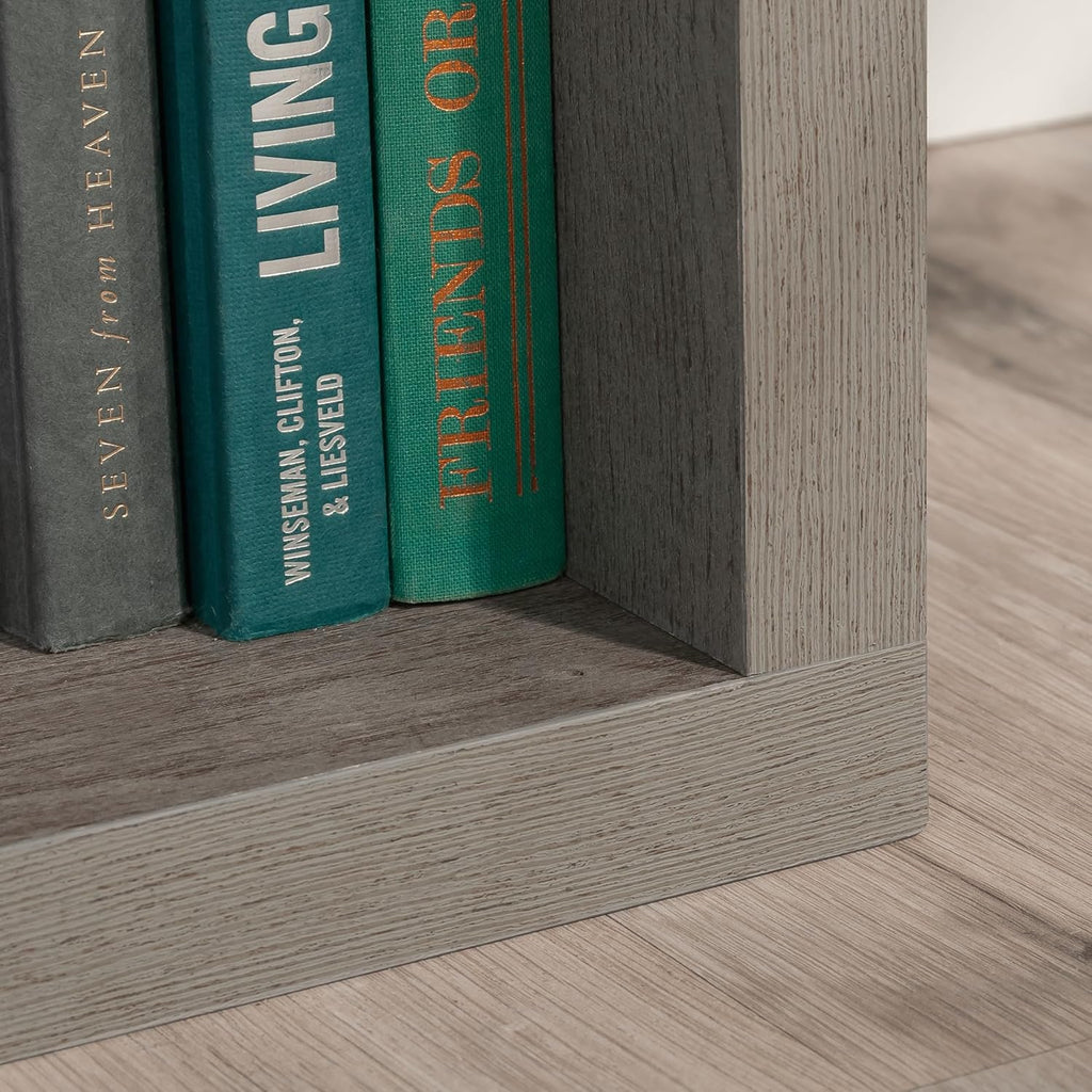 Sauder 4-Cube Organizer Storage Bookcase - Stylish Mystic Oak Design for Versatile Use